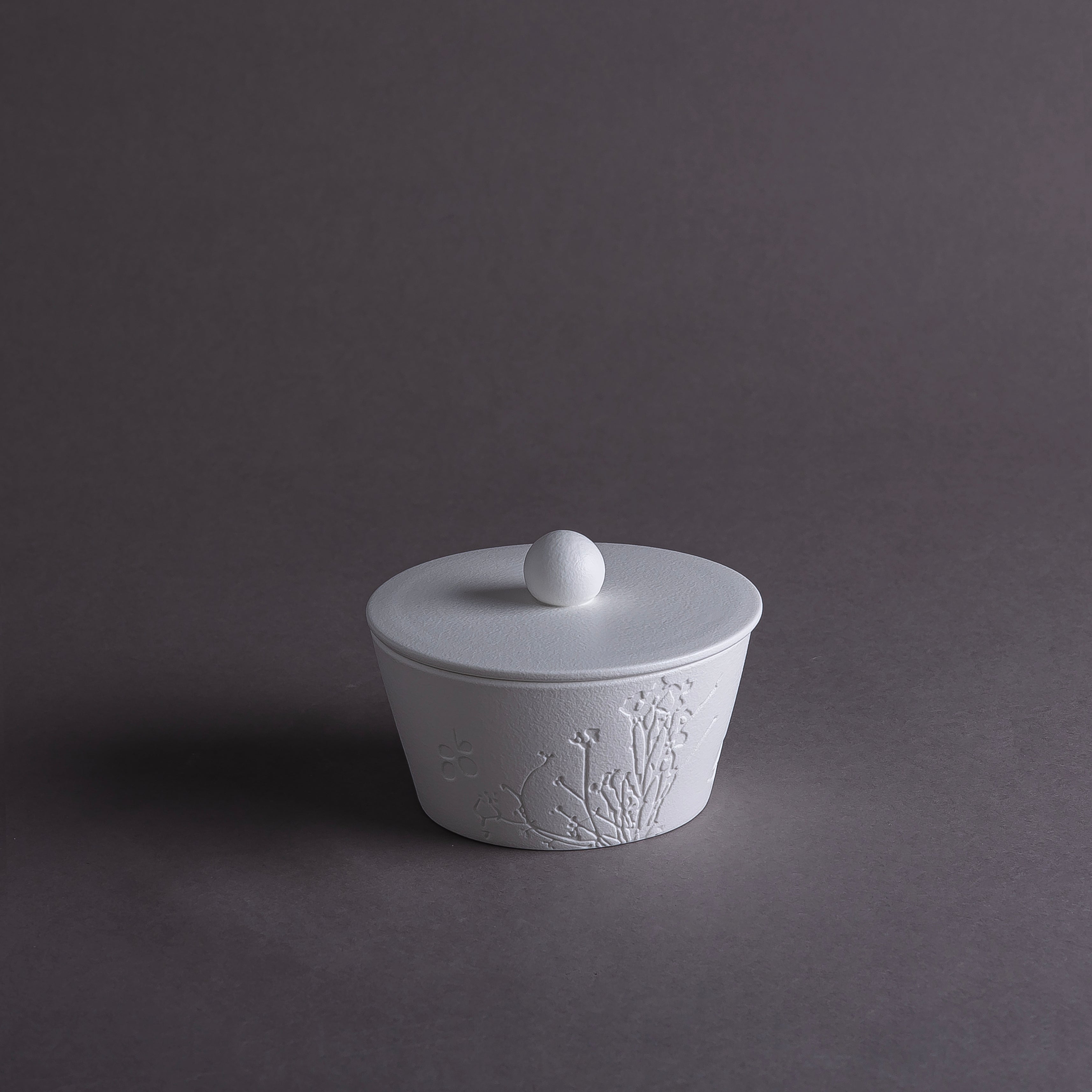 Matt White Ceramic Bowl with cover