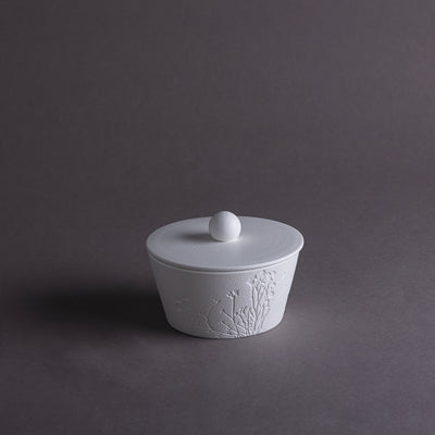 Matt White Ceramic Bowl with cover