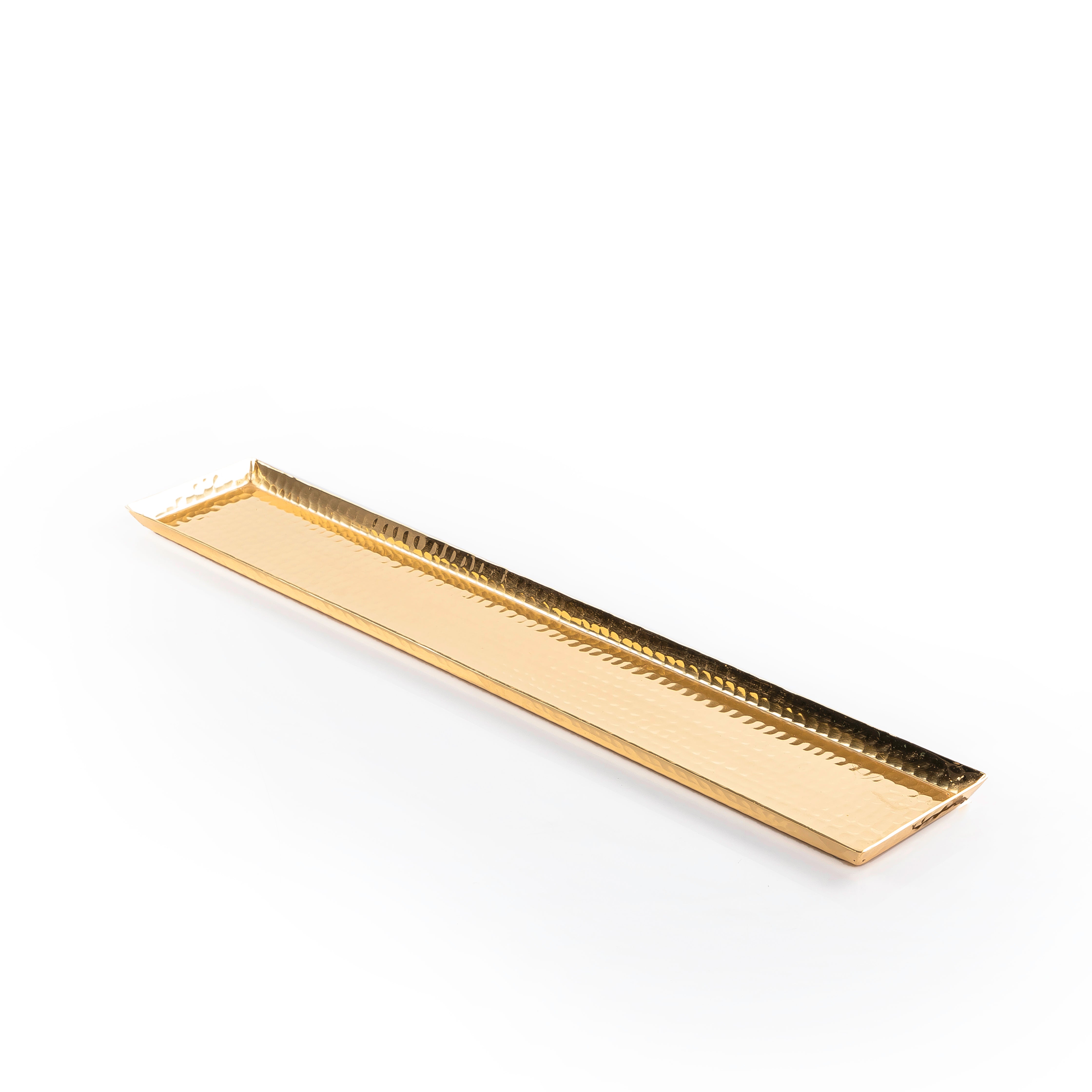 Small Rectangular Metal Tray - Gold