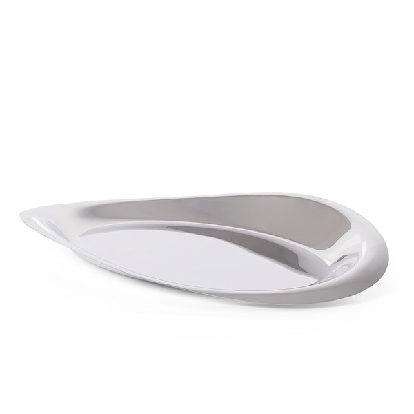 Stainless Steel Serving Tray with Curved Design