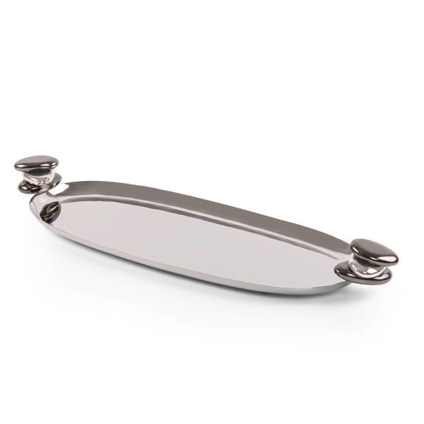 Metal Oval Tray with Handles - Medium