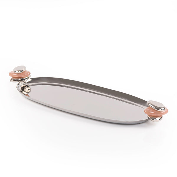 Metal Oval Tray with Handles - Medium