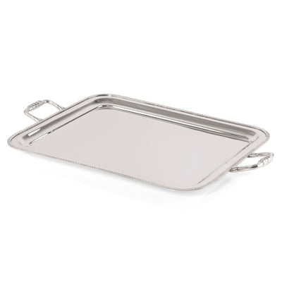 Metal Serving tray with Rectangular Design  and Side Handles - Large