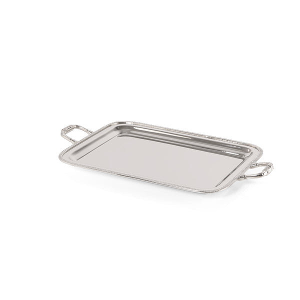 Metal Serving tray with Rectangular Design  and Side Handle - Small