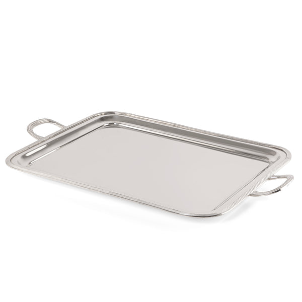 Metal Serving tray with Rectangular Design  and Side Handle - Large