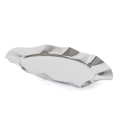 Elegant silver metal serving Plates