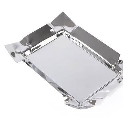 صينية تقديم معدنية أنيقة بلمسة فضية