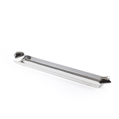 Long Metal Serving Tray Silver & Black - Large