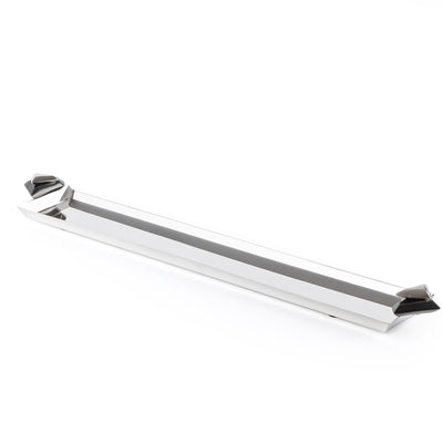 Long Metal Serving Tray Silver & Black - XLarge