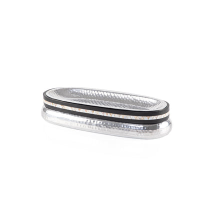 طبق بيضاوي من الألمنيوم والراتينج - حجم وسط