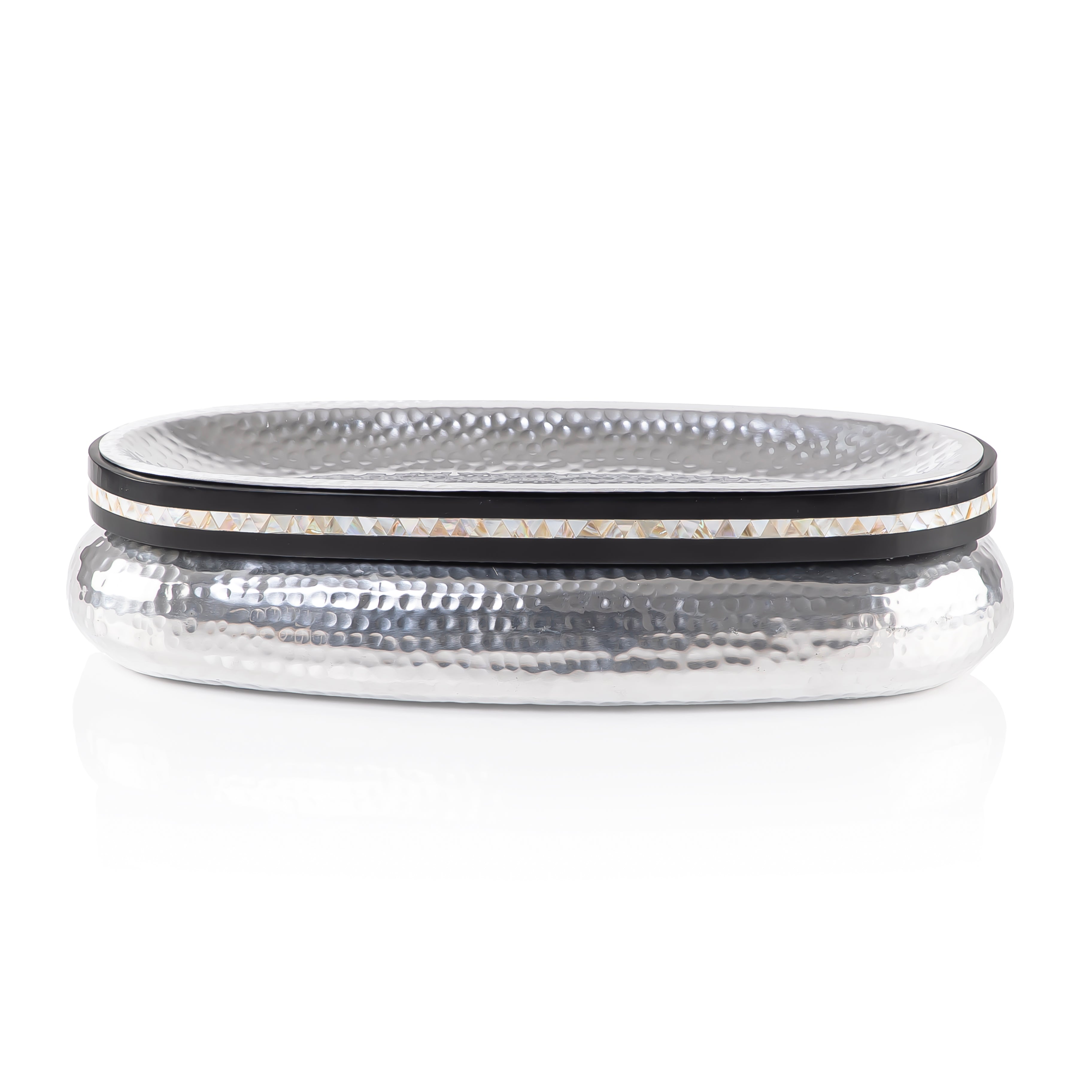 Oval aluminum resin platter - large
