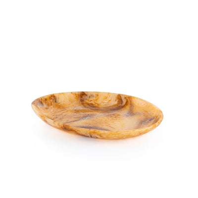 Medium Resin Serving Platter - Amber