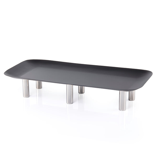 Stainless Steel Serving Stand with Black Surface