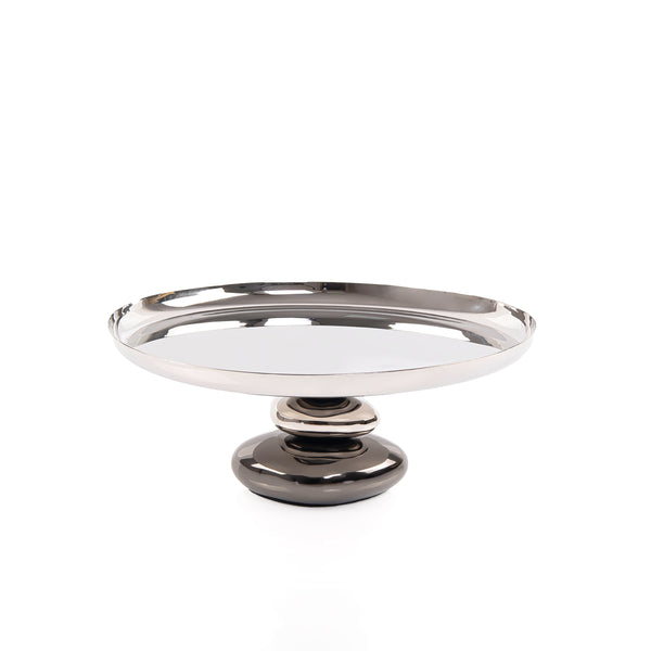 Oval Metal Stant with Pebble-Textured  Base - Medium