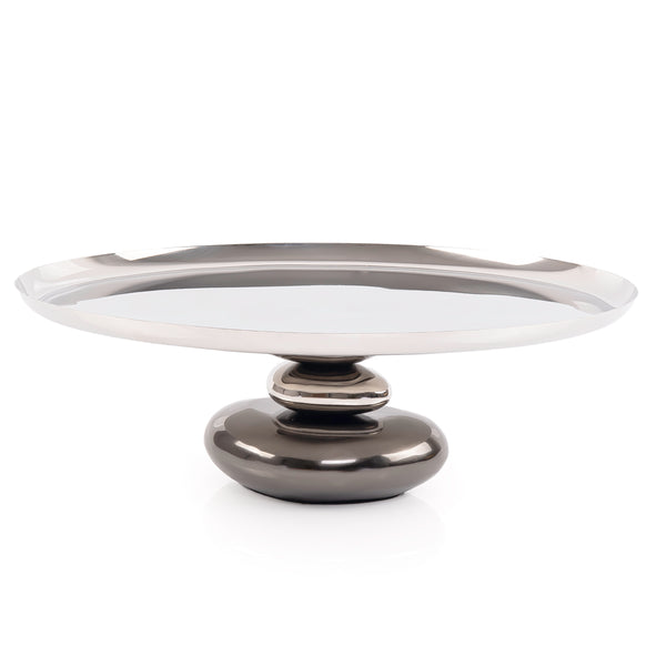 Circular Metal Stand with Tiered Base - Large