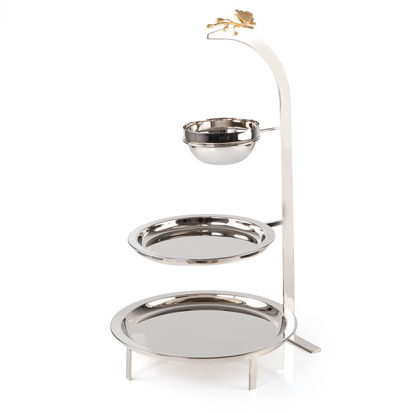 Three-Tier Stainless Steel Serving Stand