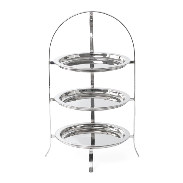 Round Three-Tier Stainless 
Steel Dish Stand