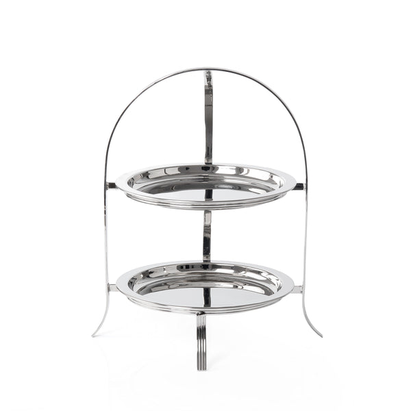 Two-Tier Stainless Steel
 Dish Stand