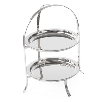 Two-Tier Stainless Steel
 Dish Stand