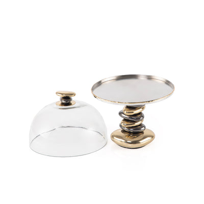 حامل معدني لتقديم الكيك - صغير