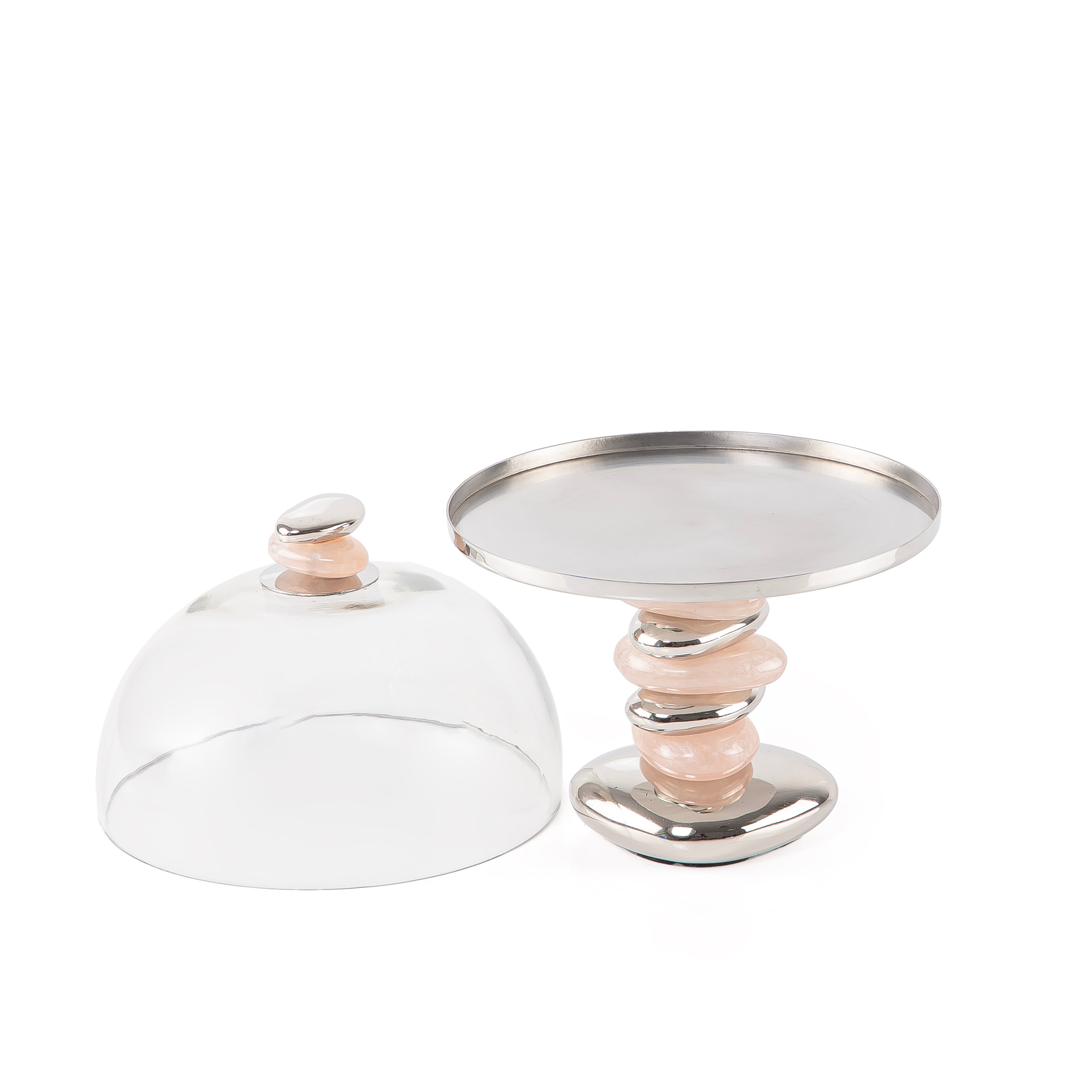 حامل معدني لتقديم الكيك - كبير