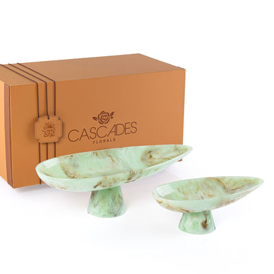 طقم 2 ستاند تقديم من الريزن مع بوكس هدايا - أخضر 