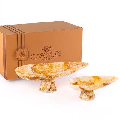 طقم 2 ستاند تقديم من الريزن مع بوكس هدايا - عنبر 