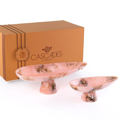 طقم 2 ستاند تقديم من الريزن مع بوكس هدايا - وردي