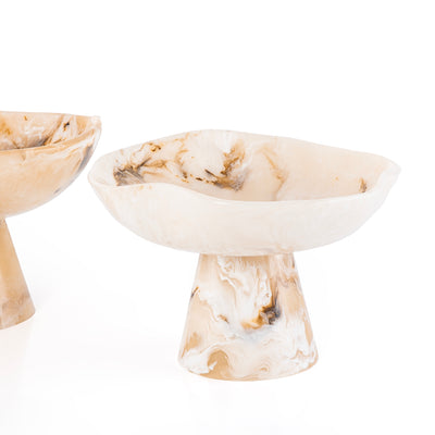 طقم 2 ستاند دائري من الريزن مع بوكس هدايا - بيج