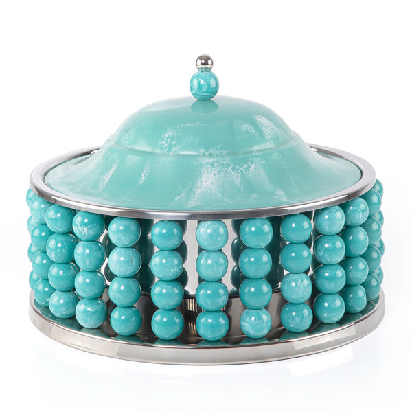 Stainless Food Warmer 3 Liter with Resin Beads - Turquoise