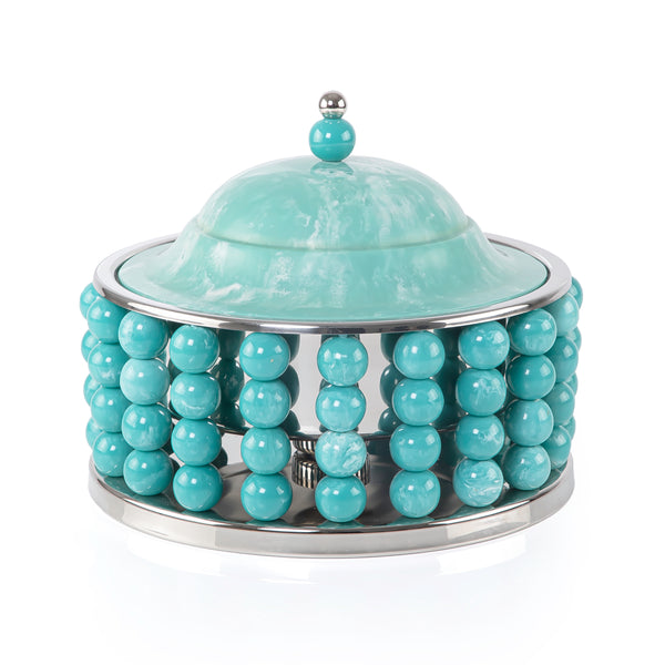 Stainless Food Warmer 2 Liter with Resin Beads - Turquoise