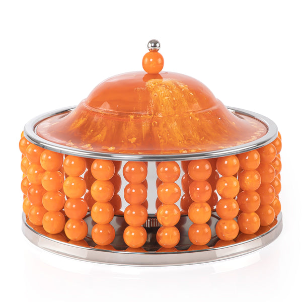 Stainless Food Warmer 3 Liter with Resin Beads - Orange