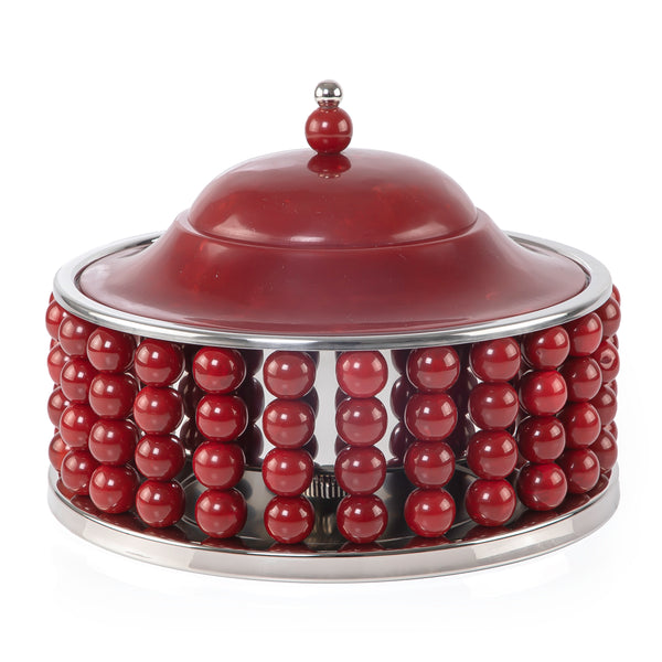 Stainless Food Warmer 3 Liter with Resin Beads - Maroon