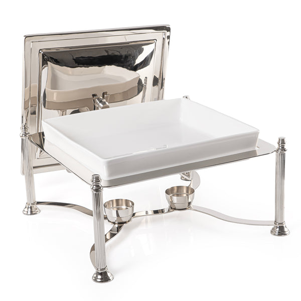 6L Durable stainless steel rectangular chafing dish - large