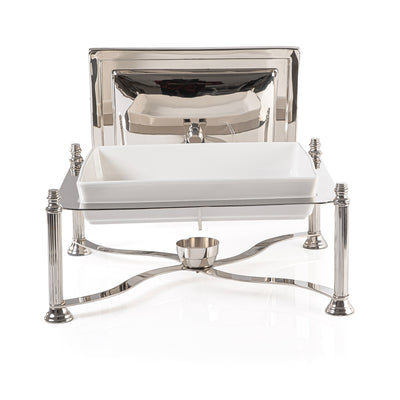 وعاء حفظ حرارة الطعام على شكل مربع من الإستانلس ستيل سعة 4 لتر - وسط