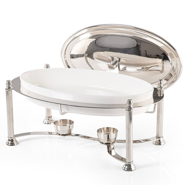 4.5L Durable stainless steel oval chafing dish - large