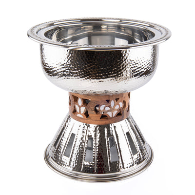 7-Liter Round Metal Insulated Pot with Cover Nickel Plated