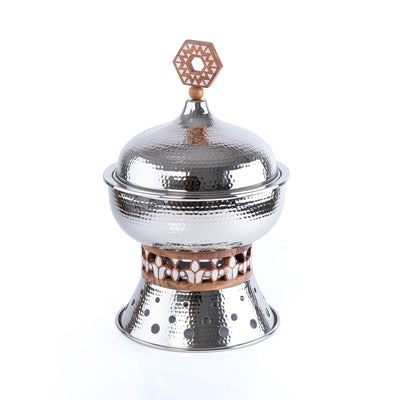 وعاء طعام حافظ حرارة معدن مغطي بالنيكل 4 لتر - صغير