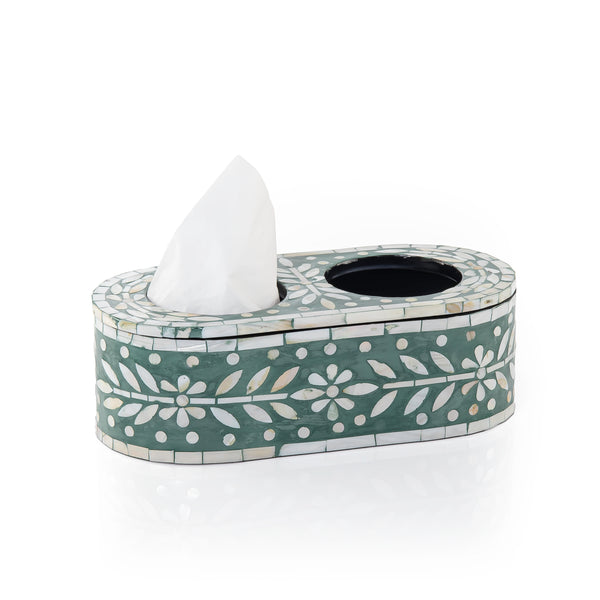 علبة مناديل من الصدف  بفتحتين