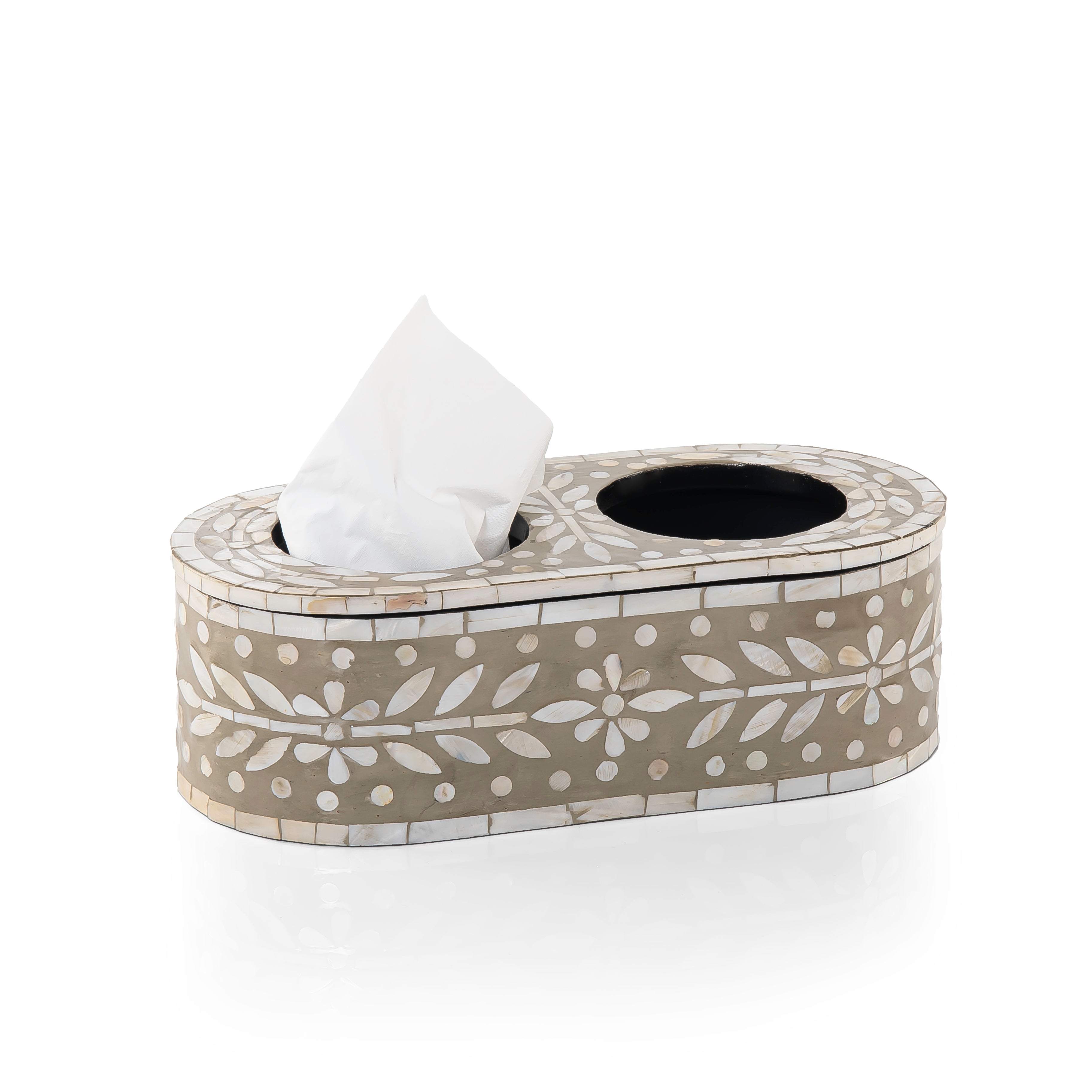 علبة مناديل من الصدف  بفتحتين