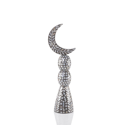 ستاند ديكور على شكل هلال حجم وسط - رمادي