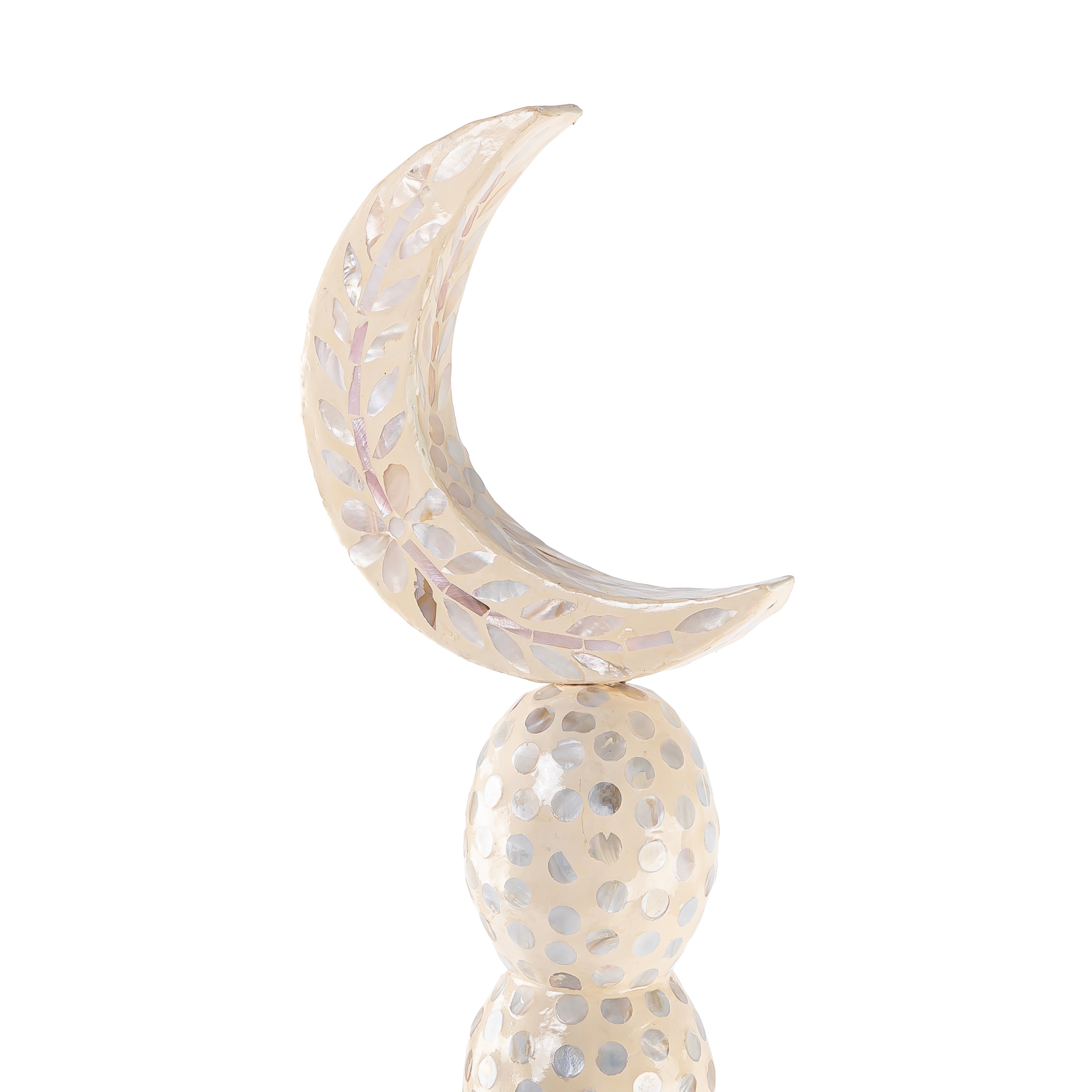 ستاند ديكور على شكل هلال حجم كبير - بيج