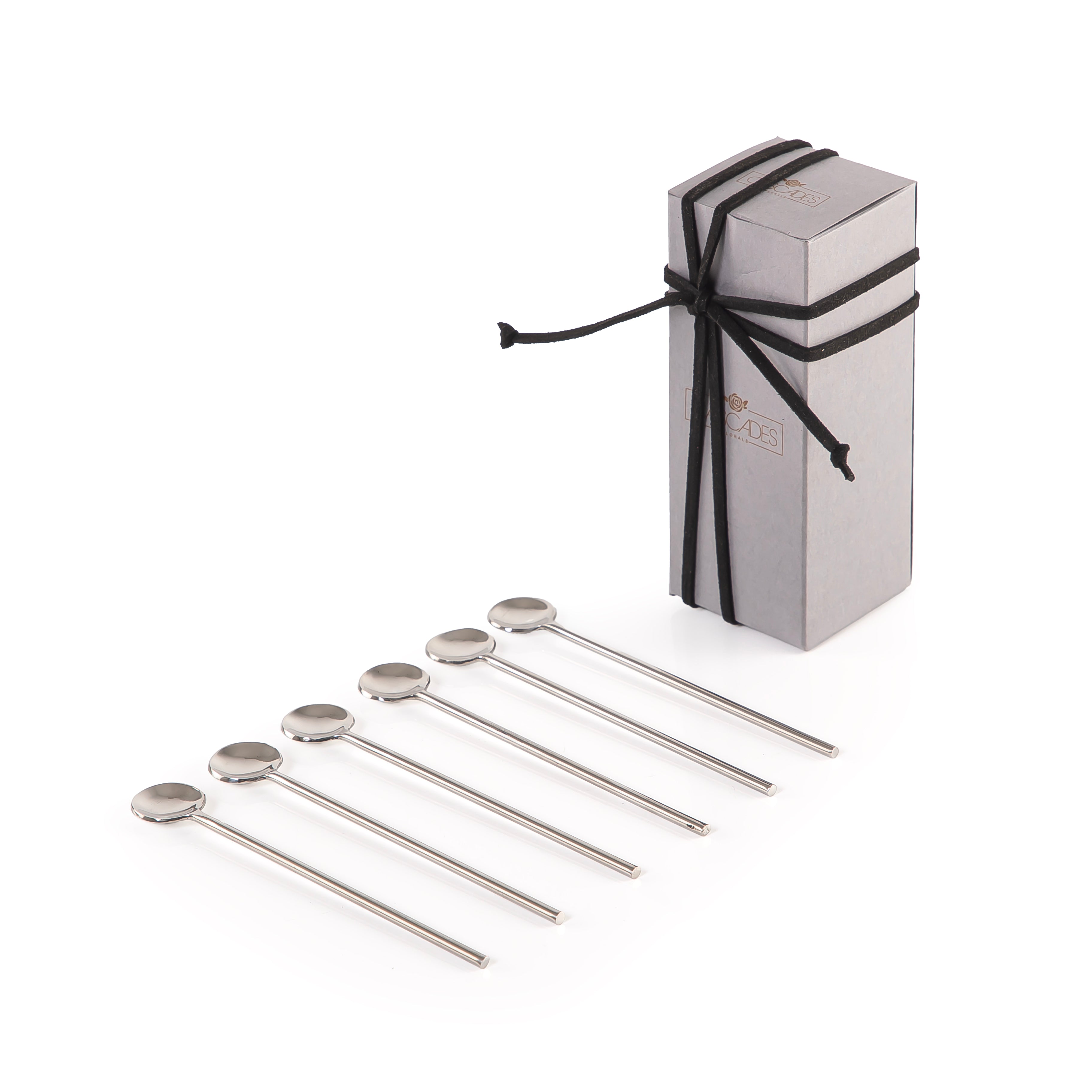 طقم من 6 ملاعق - فضي