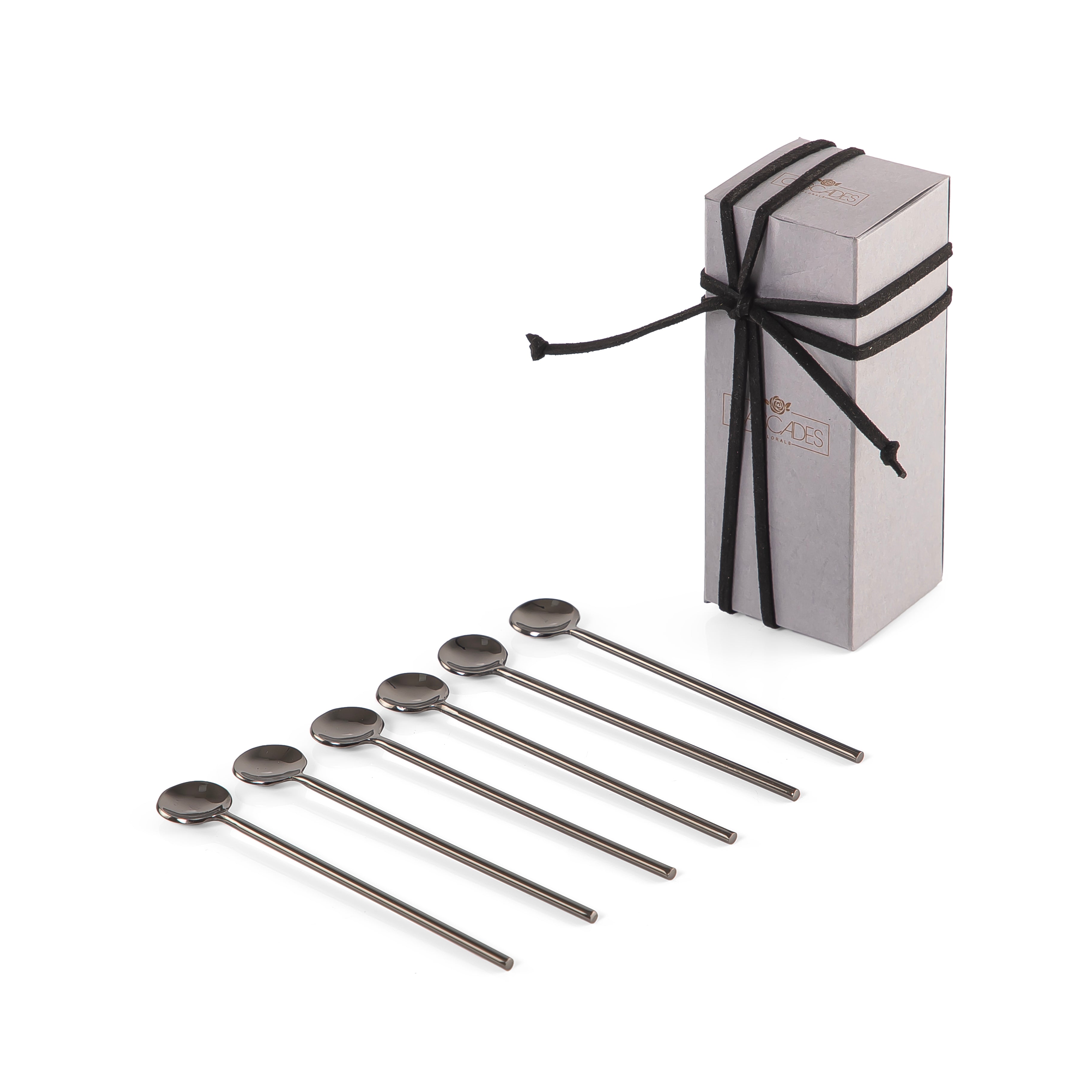 طقم من 6 ملاعق - أسود