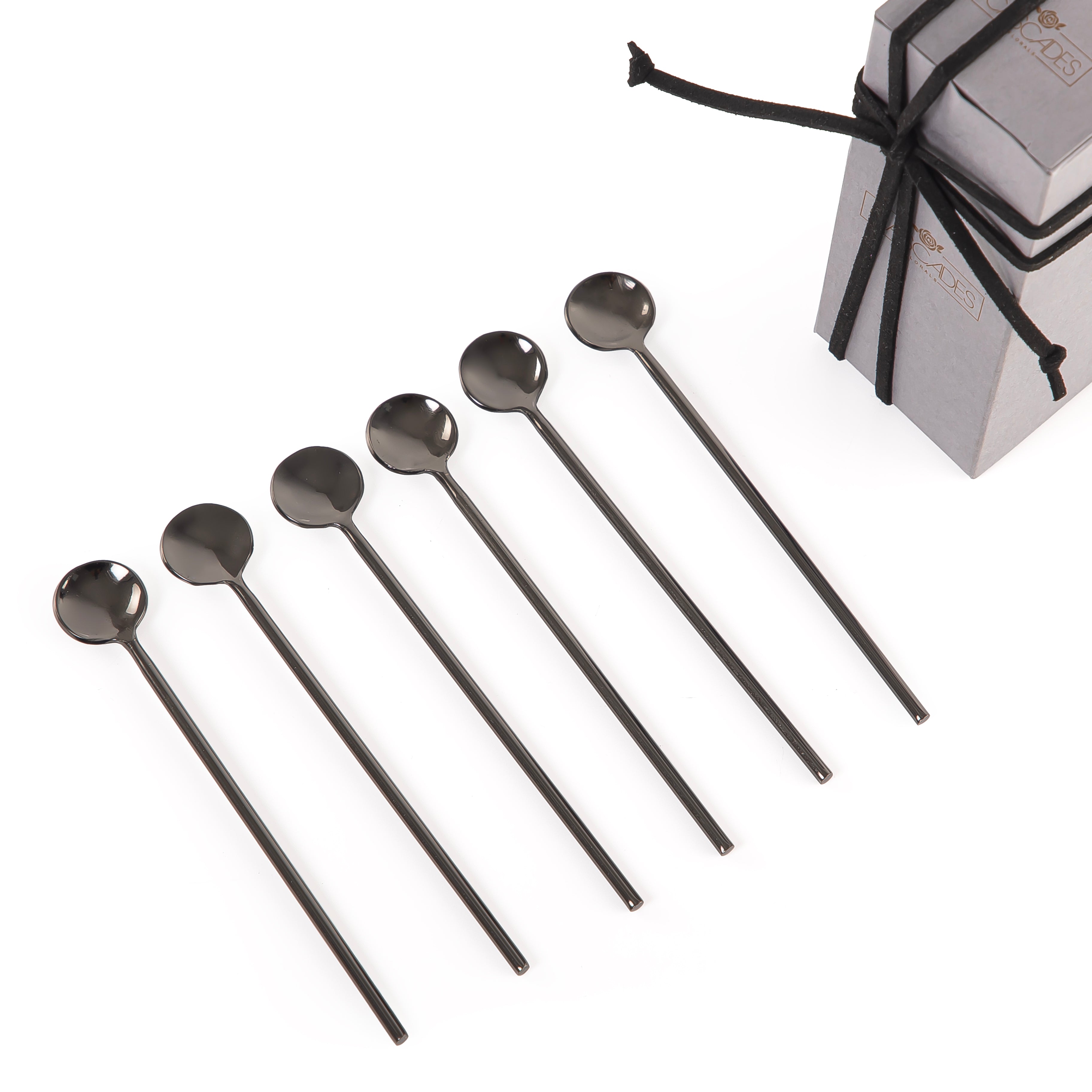 طقم من 6 ملاعق - أسود