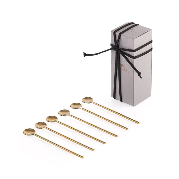 طقم من 6 ملاعق - ذهبي