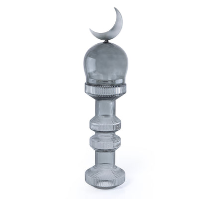 Small Glass Minarets Décor with Gift Box - Grey