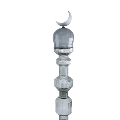 Large Glass Minarets Décor with Gift Box - Grey