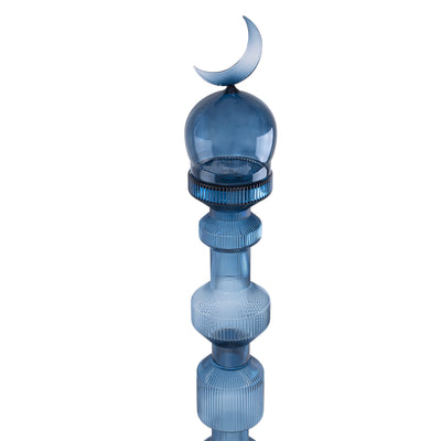 Large Glass Minarets Décor with Gift Box - Blue