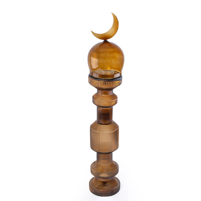 Medium Glass Minarets Décor with Gift Box - Brown